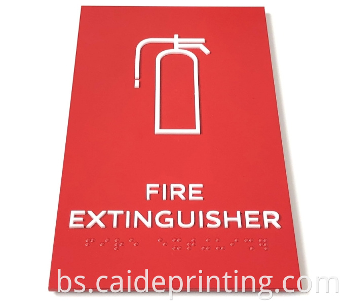 Fire Fighting Braille Sign